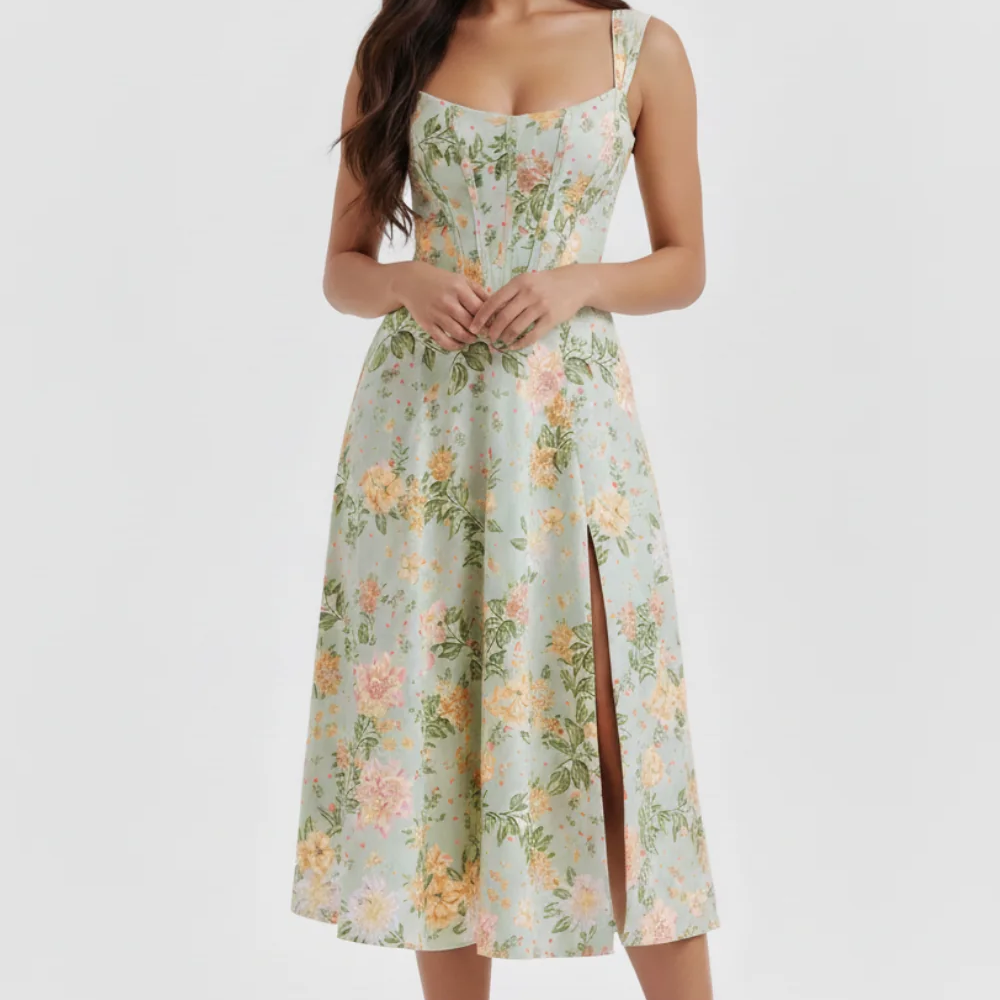 CS813-Sage Green Botanical Floral